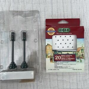 SET Lemax Village Collection Christmas 20 Mini & Traffic Lights Multi Color NEW